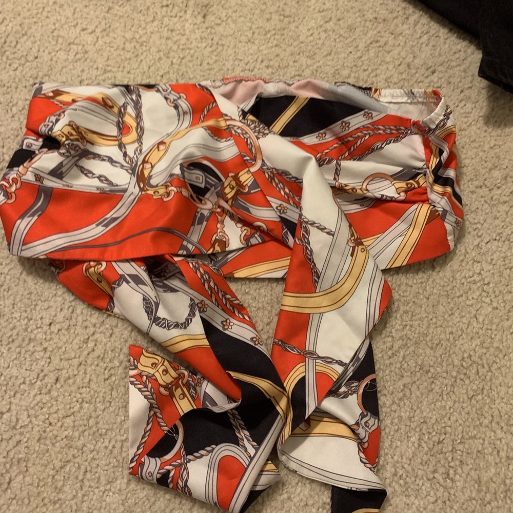 SHEIN scarf wrap around top size small
